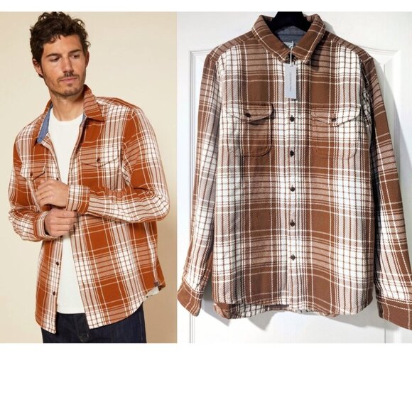Outerknown | Blanket Shirt In Cedar Bigbury Plaid - Picture 1 of 14